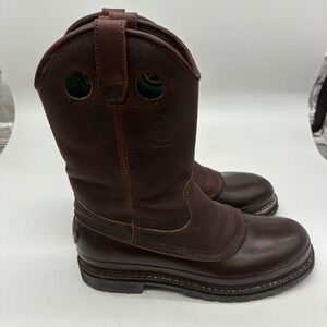 Georgia Boot Mud Dog Mens 9.5M Coffee Brown Steel Toe Work Boots G5655